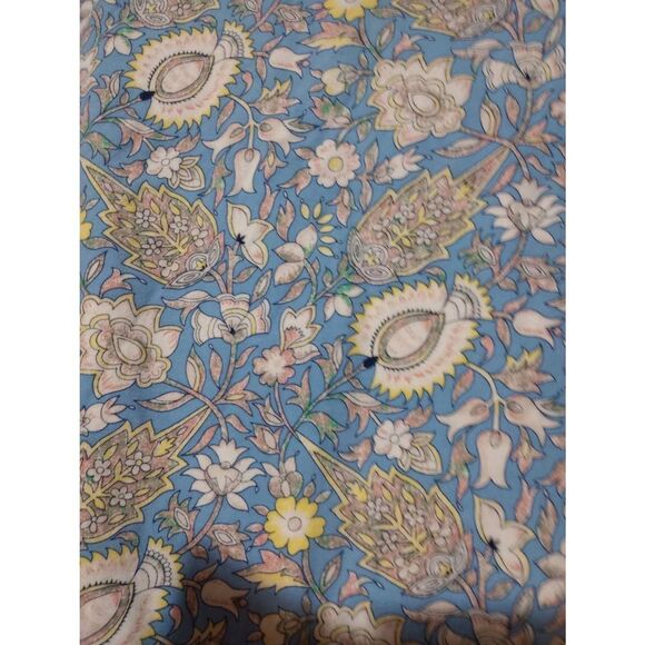 Talbots Shirt Ladies 3x Petite Pastel Blue Floral Short Sleeve VNeck Soft Tee Ca - Picture 4 of 6